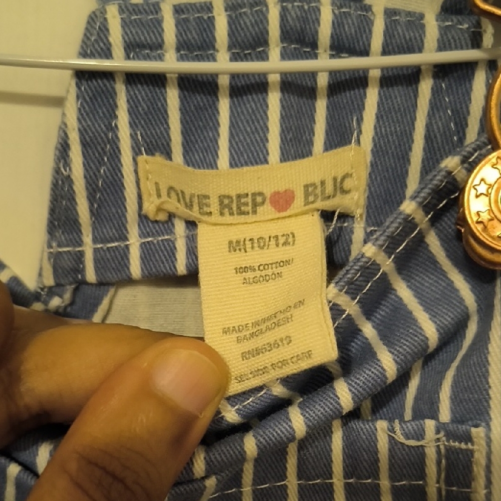 NWT Love Republic | Navy Striped Kids Overalls - Picture 2 of 6